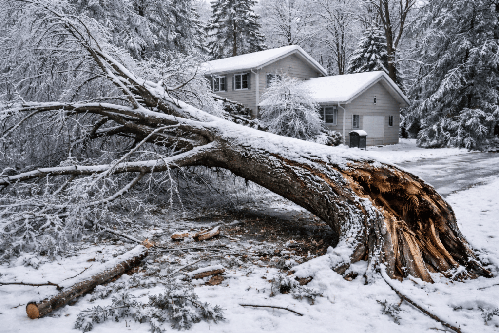 tree explosion, tree slit, tree crack